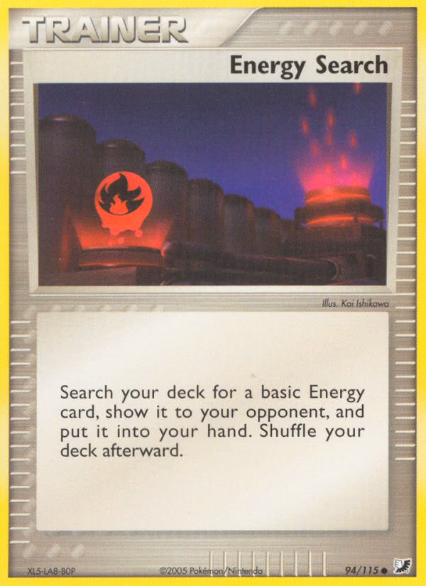 Energy Search Pokemon card (94/115, Unseen Forces)