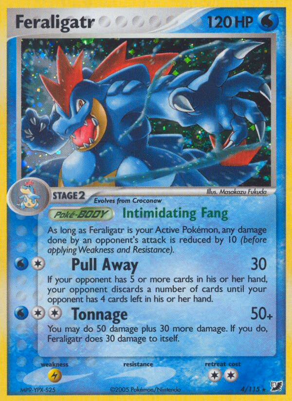 Feraligatr Pokemon card (4/115, Unseen Forces)