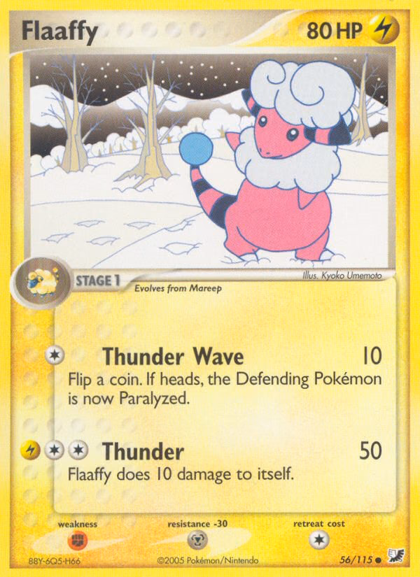 Flaaffy Pokemon card (56/115, Unseen Forces)