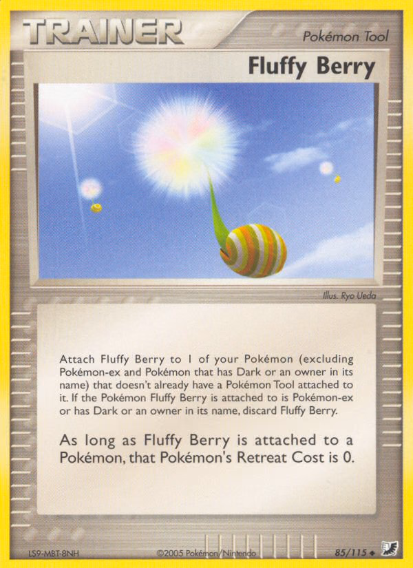 Fluffy Berry Pokemon card (85/115, Unseen Forces)