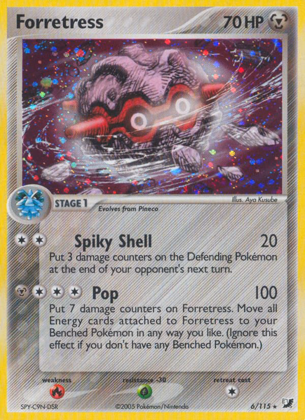 Forretress Pokemon card (6/115, Unseen Forces)