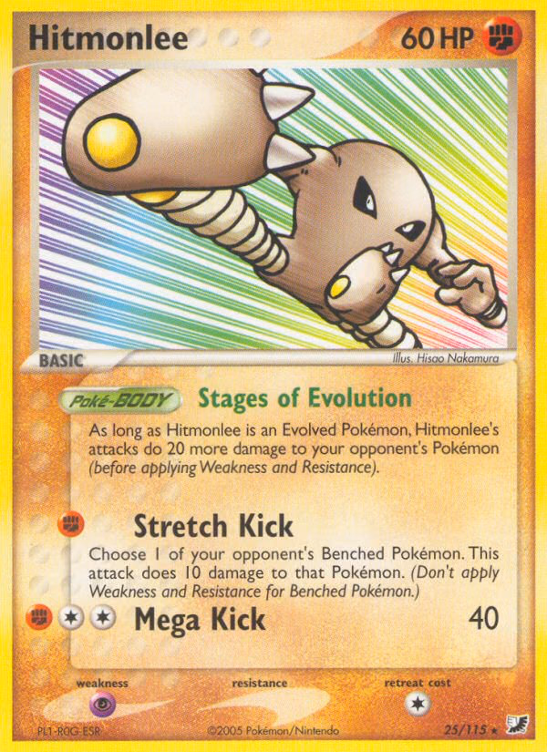 Hitmonlee Pokemon card (25/115, Unseen Forces)