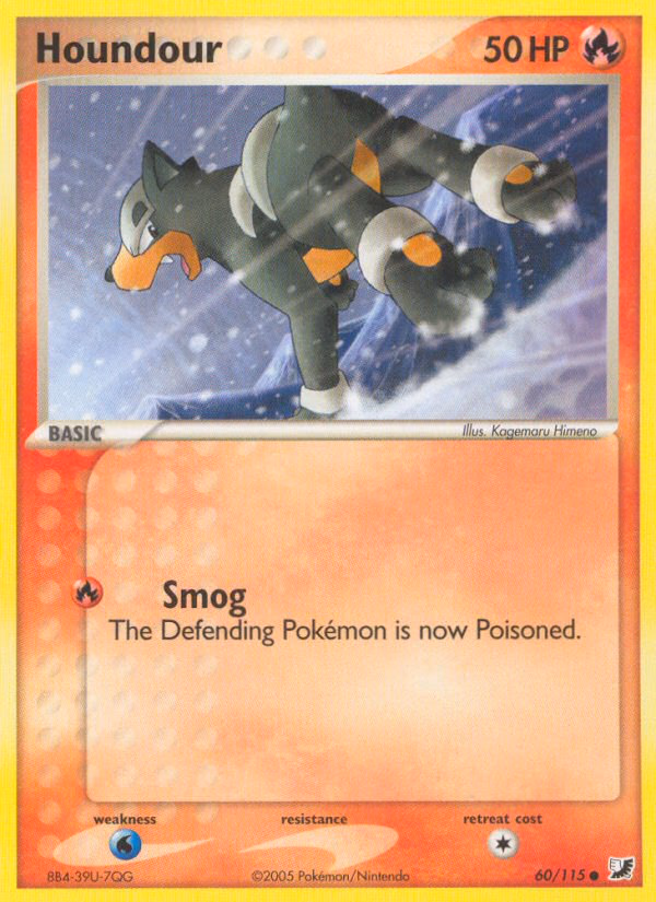 Houndour Pokemon card (60/115, Unseen Forces)
