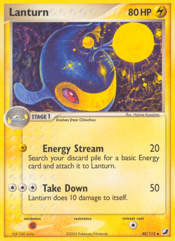 Lanturn Pokemon card (40/115, Unseen Forces)