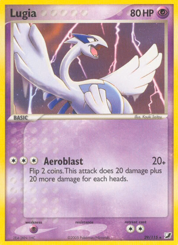 Lugia Pokemon card (29/115, Unseen Forces)