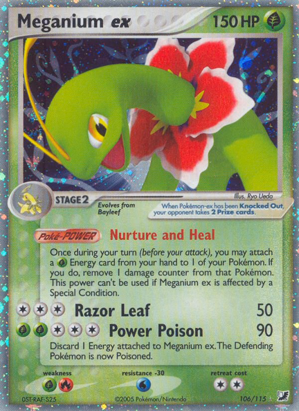 Meganium ex Pokemon card (106/115, Unseen Forces)