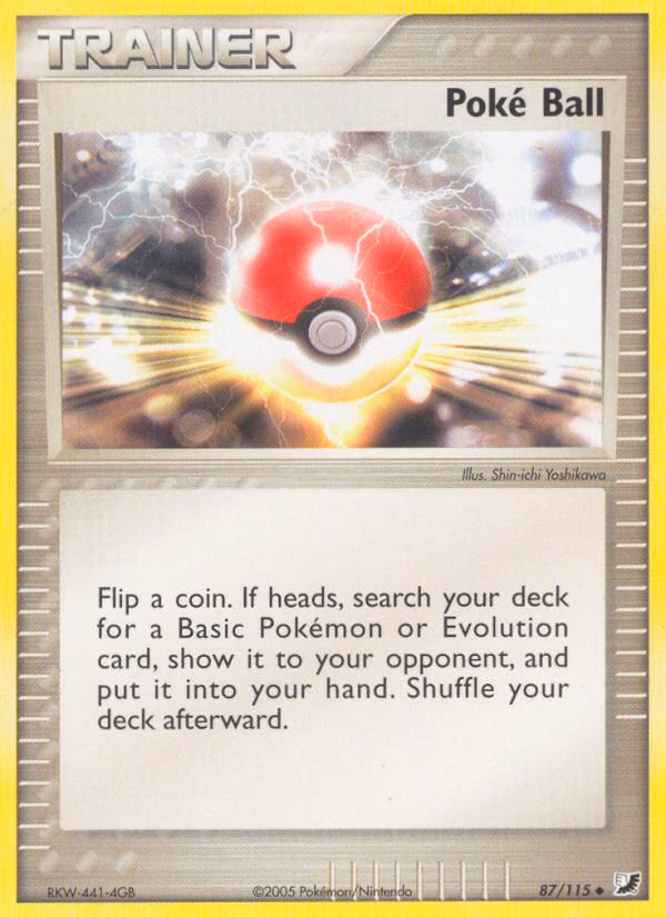 Poké Ball Pokemon card (87/115, Unseen Forces)