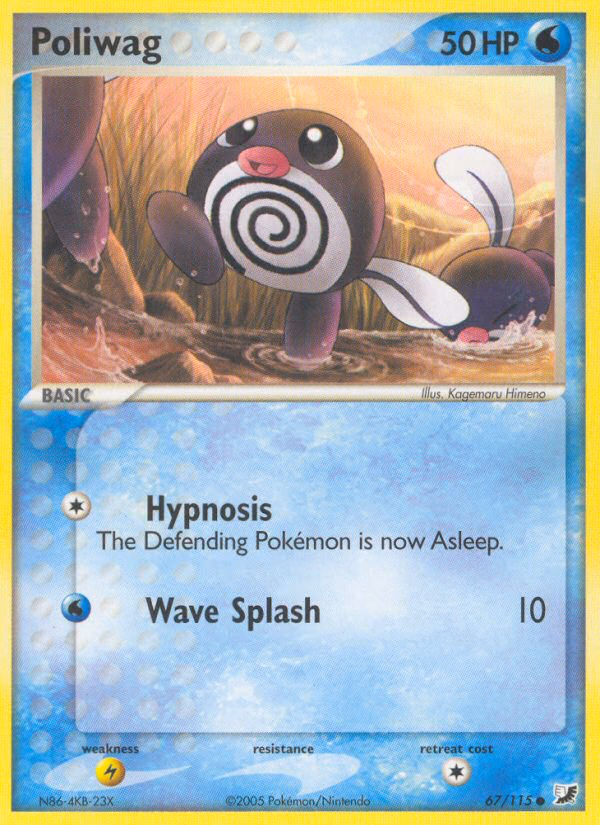 Poliwag Pokemon card (67/115, Unseen Forces)