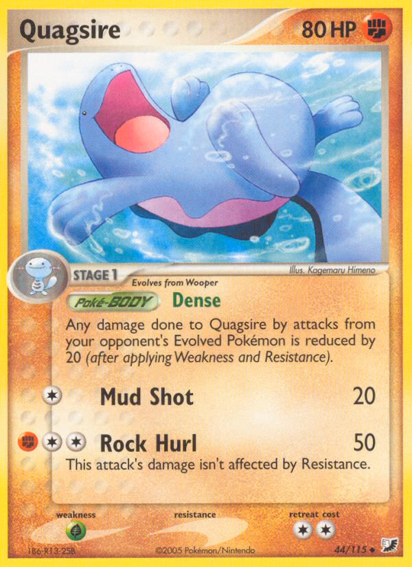 Quagsire Pokemon card (44/115, Unseen Forces)