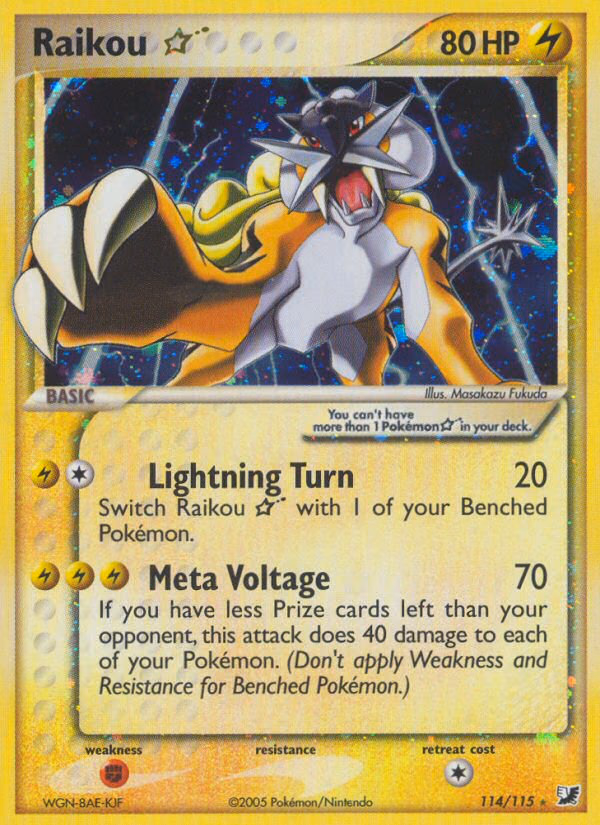 Raikou ★ Pokemon card (114/115, Unseen Forces)