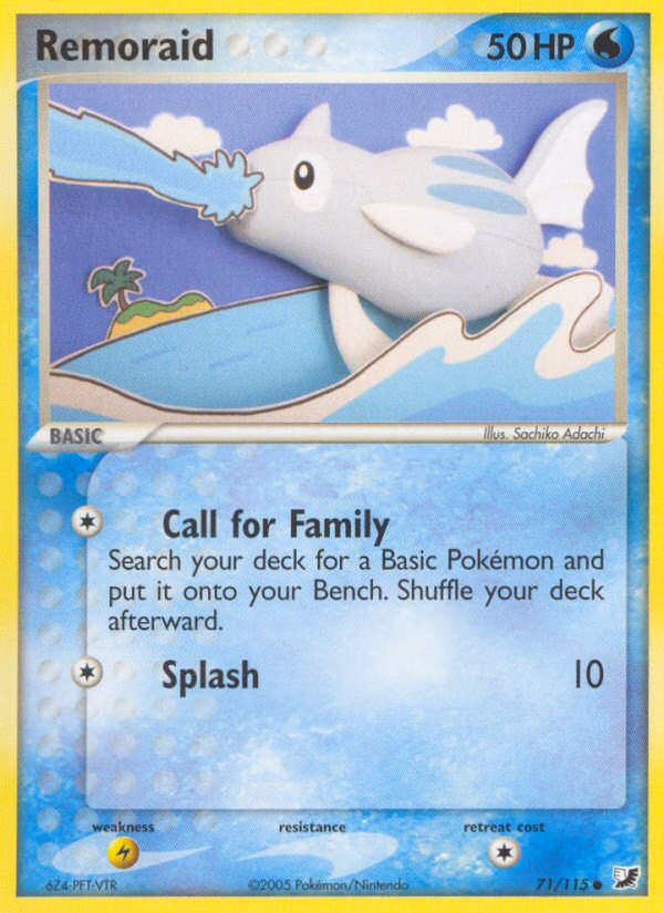 Remoraid Pokemon card (71/115, Unseen Forces)