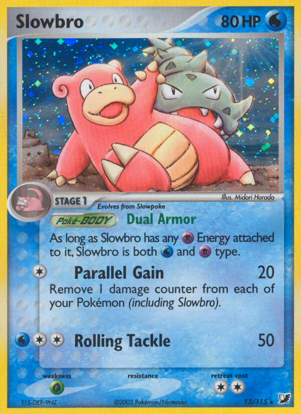 Slowbro Pokemon card (13/115, Unseen Forces)