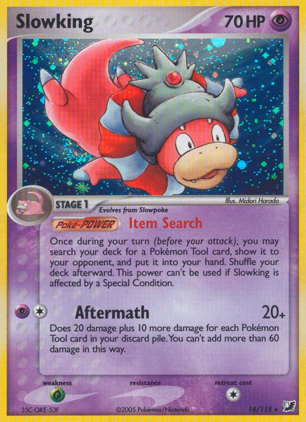 Slowking Pokemon card (14/115, Unseen Forces)