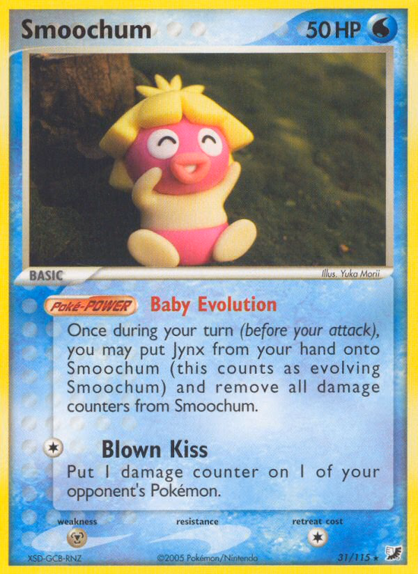 Smoochum Pokemon card (31/115, Unseen Forces)