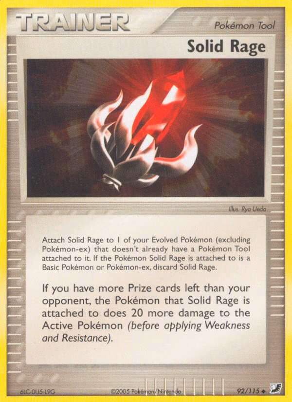Solid Rage Pokemon card (92/115, Unseen Forces)