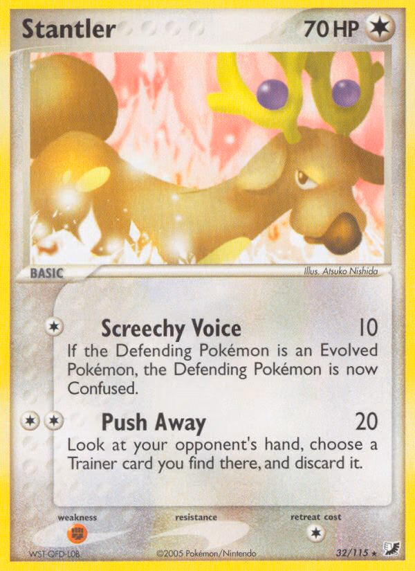 Stantler Pokemon card (32/115, Unseen Forces)