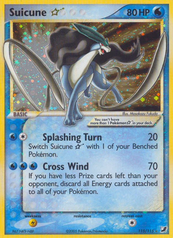 Suicune ★ Pokemon card (115/115, Unseen Forces)