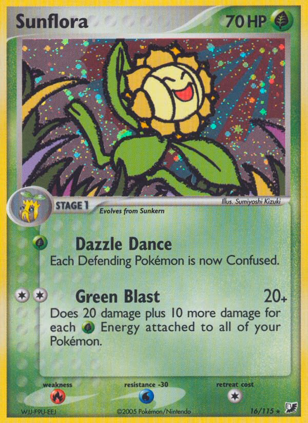 Sunflora Pokemon card (16/115, Unseen Forces)