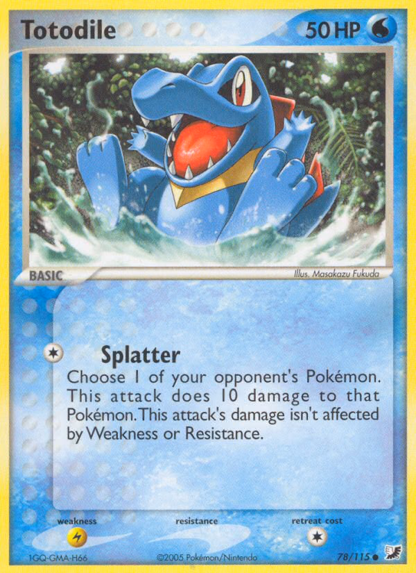 Totodile Pokemon card (78/115, Unseen Forces)