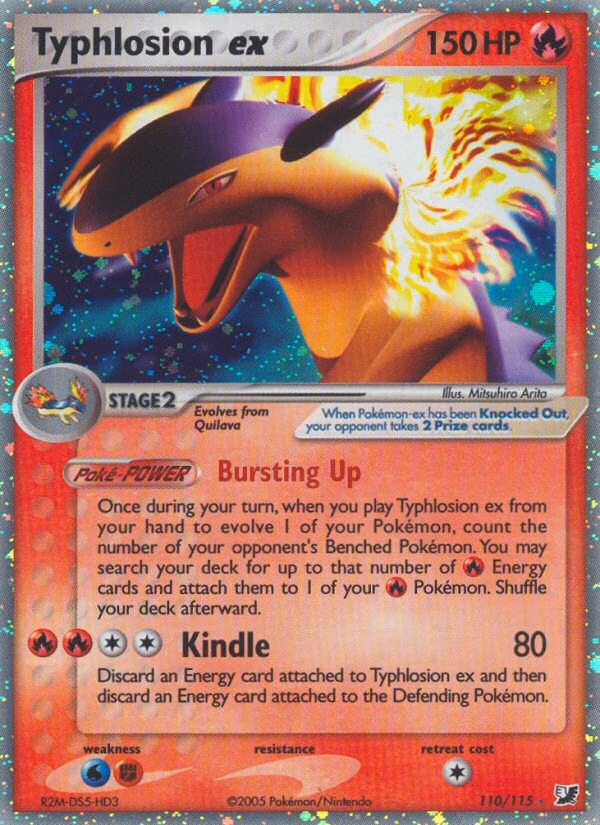 Typhlosion ex Pokemon card (110/115, Unseen Forces)
