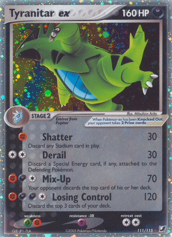 Tyranitar ex Pokemon card (111/115, Unseen Forces)