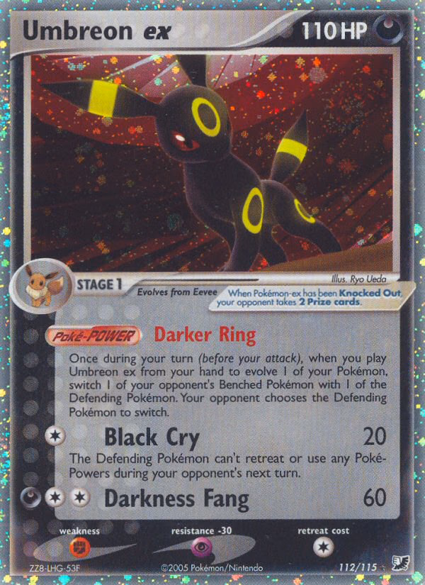 Umbreon ex Pokemon card (112/115, Unseen Forces)