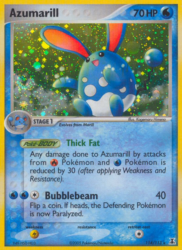 Azumarill Pokemon card (114/113, Delta Species)