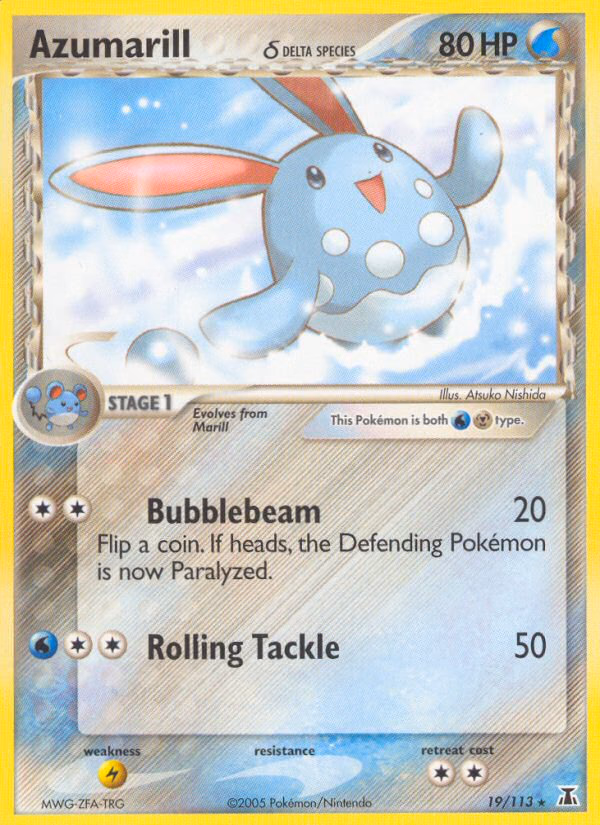 Azumarill δ Pokemon card (19/113, Delta Species)