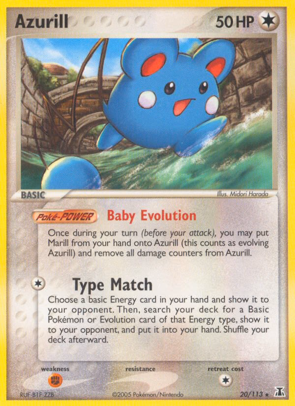 Azurill Pokemon card (20/113, Delta Species)