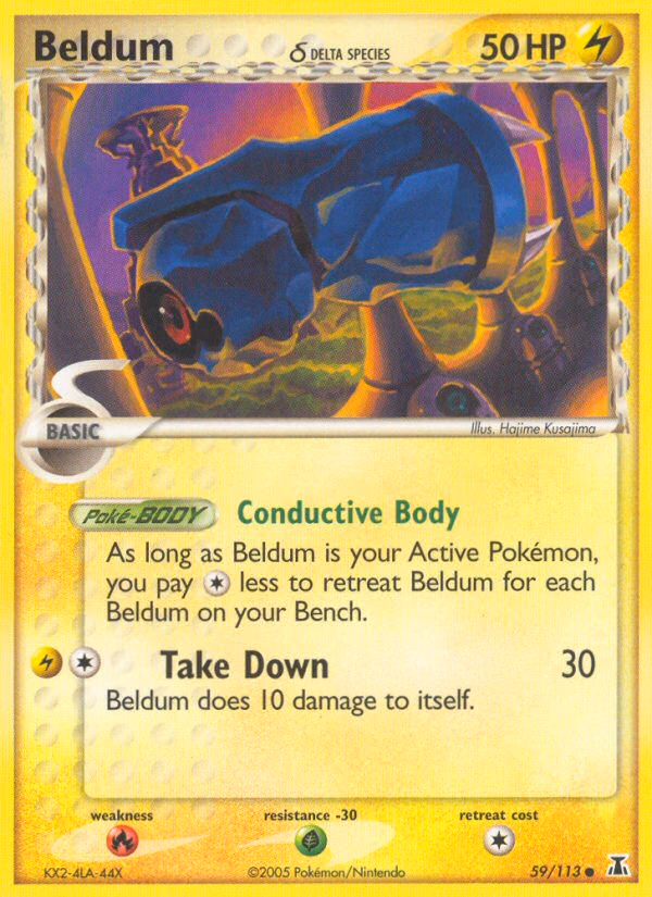 Beldum δ Pokemon card (59/113, Delta Species)