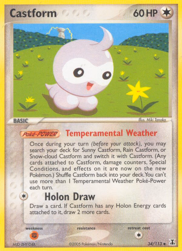 Castform Pokemon card (34/113, Delta Species)