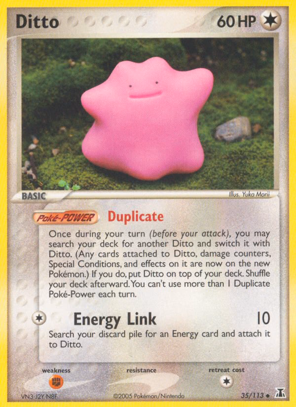 Ditto Pokemon card (35/113, Delta Species)