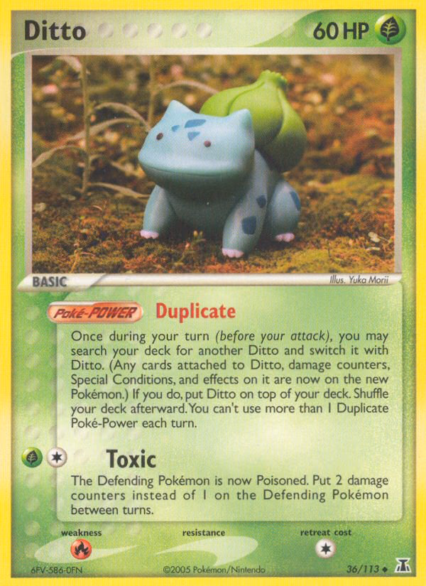 Ditto Pokemon card (36/113, Delta Species)