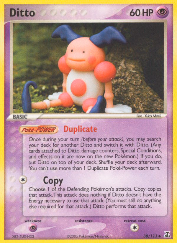 Ditto Pokemon card (38/113, Delta Species)