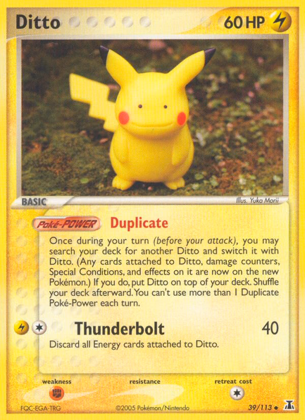 Ditto Pokemon card (39/113, Delta Species)