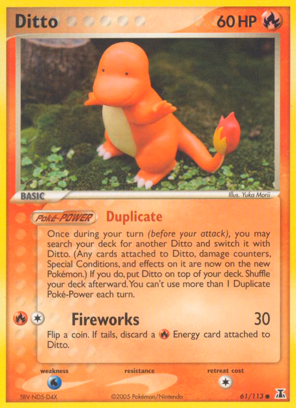Ditto Pokemon card (61/113, Delta Species)
