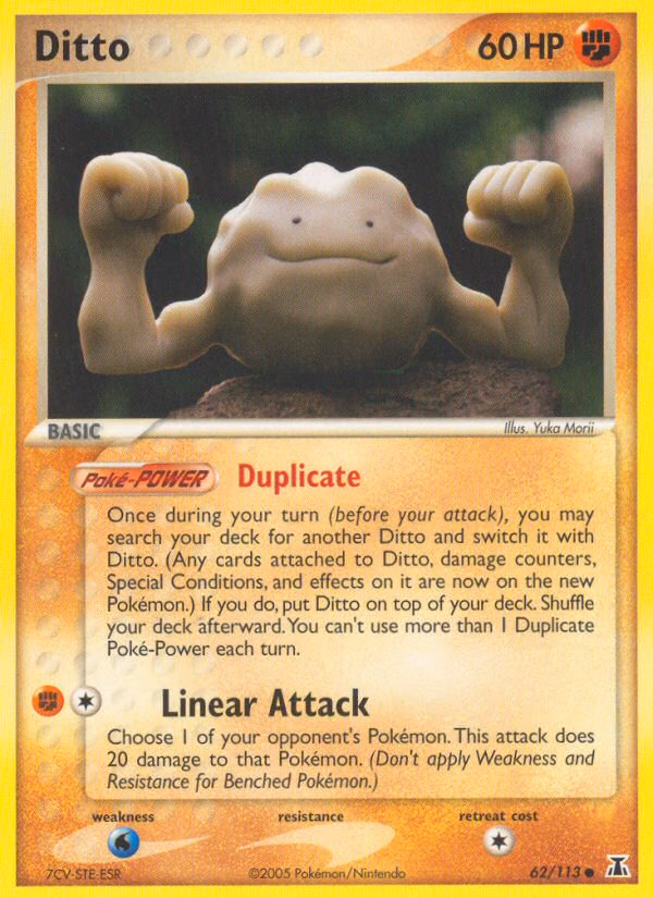 Ditto Pokemon card (62/113, Delta Species)