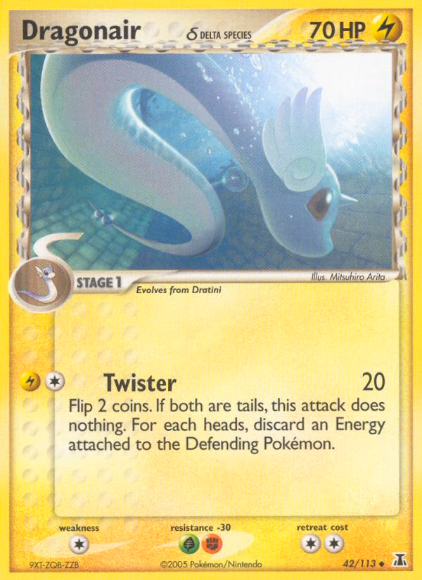 Dragonair δ Pokemon card (42/113, Delta Species)