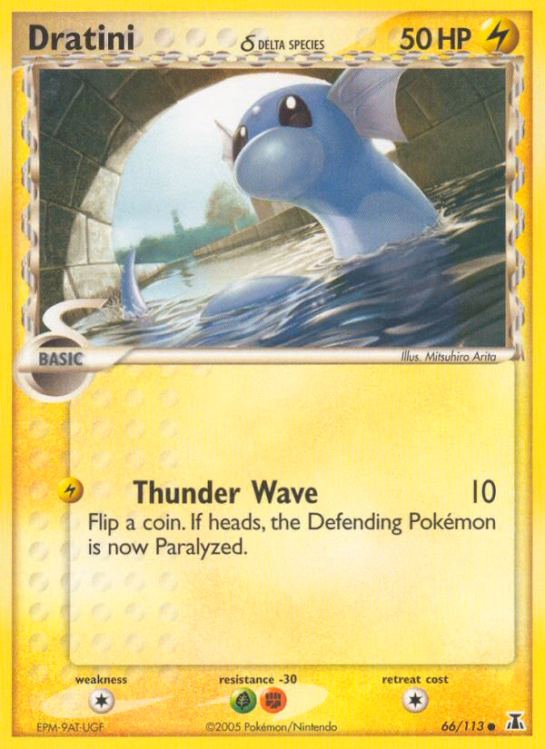 Dratini δ Pokemon card (66/113, Delta Species)