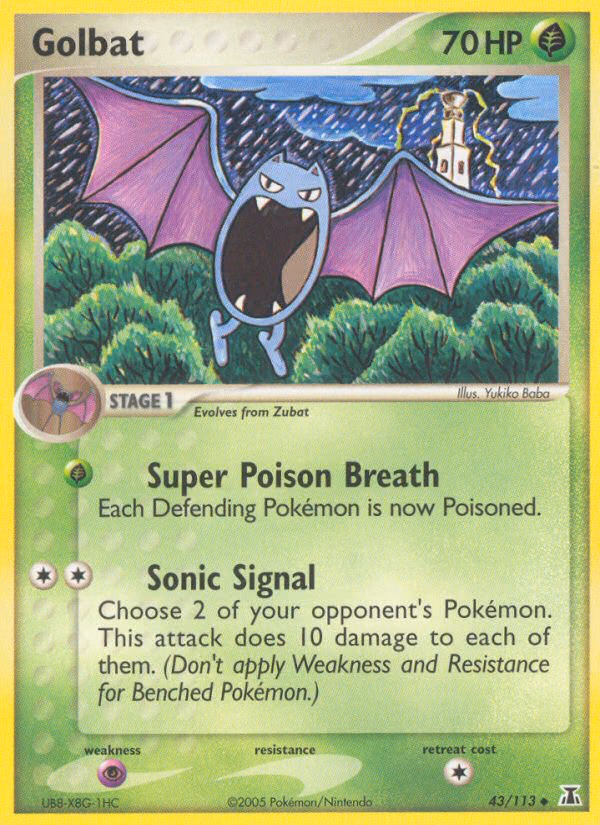 Golbat Pokemon card (43/113, Delta Species)