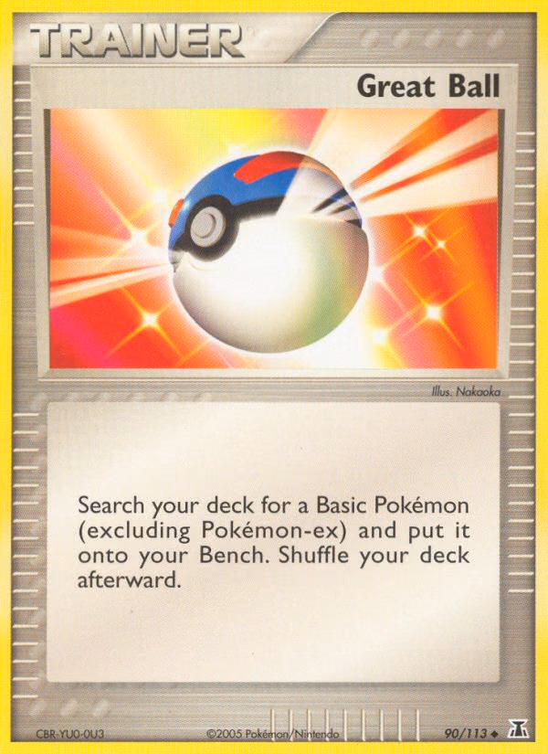 Great Ball Pokemon card (90/113, Delta Species)