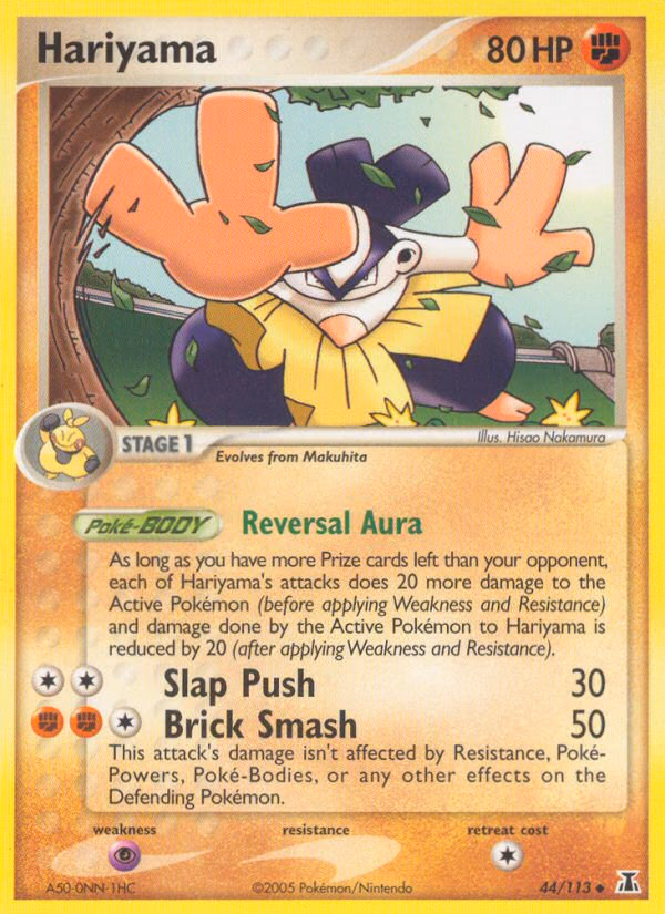 Hariyama Pokemon card (44/113, Delta Species)
