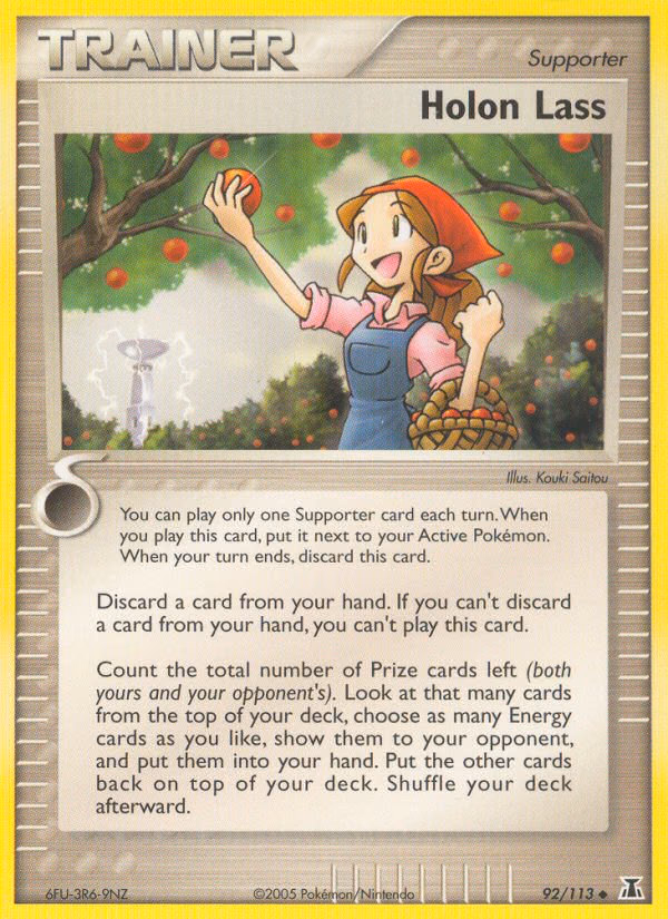 Holon Lass Pokemon card (92/113, Delta Species)