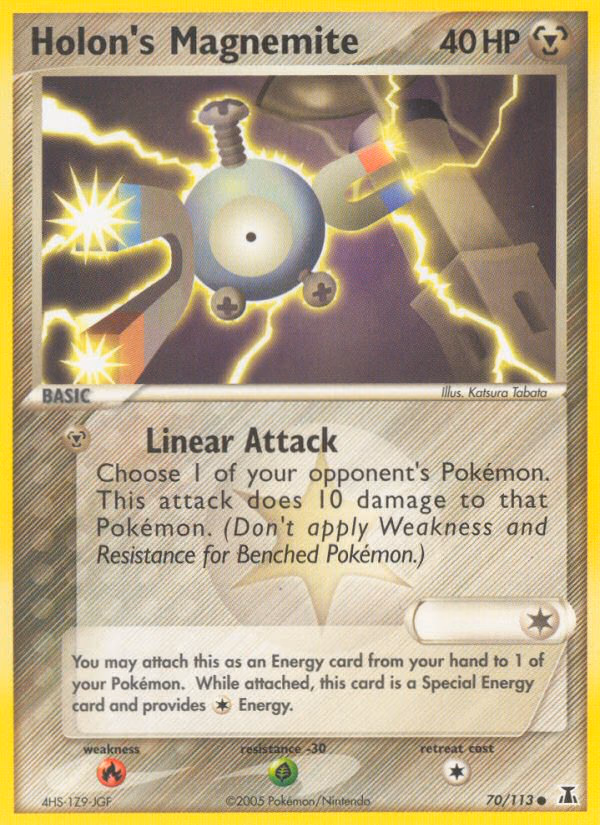 Holon's Magnemite Pokemon card (70/113, Delta Species)