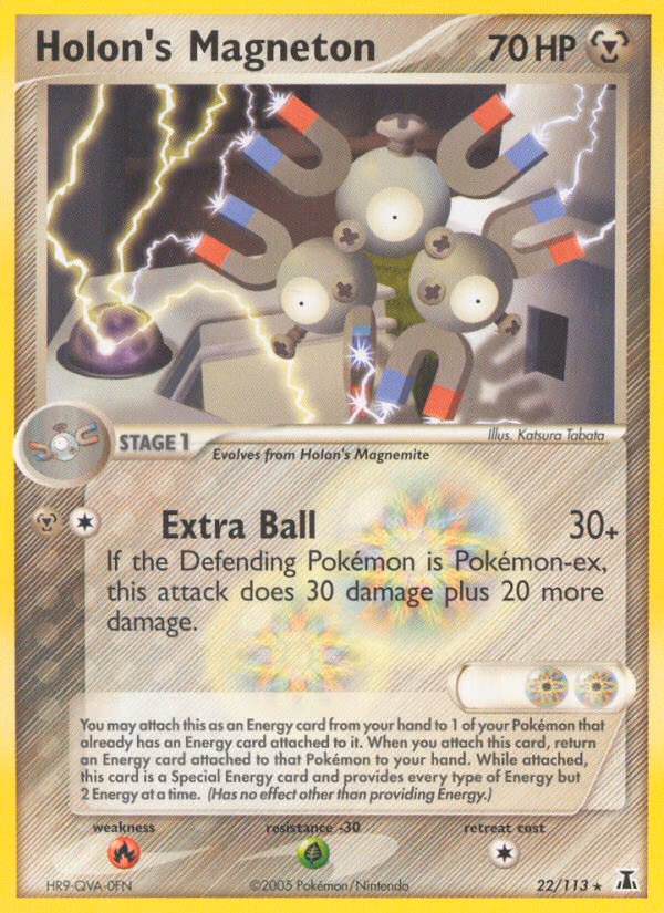 Holon's Magneton Pokemon card (22/113, Delta Species)