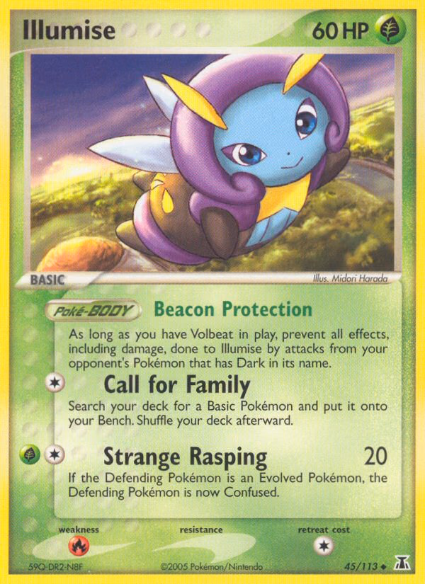 Illumise Pokemon card (45/113, Delta Species)