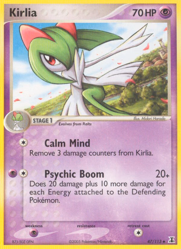 Kirlia Pokemon card (47/113, Delta Species)