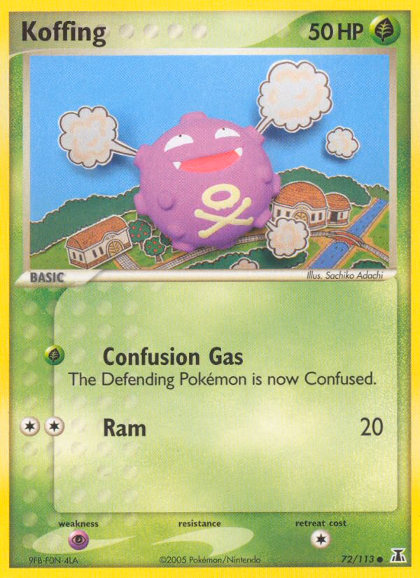 Koffing Pokemon card (72/113, Delta Species)