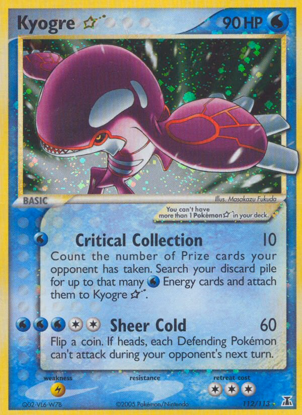 Kyogre ★ Pokemon card (112/113, Delta Species)