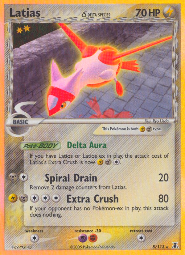 Latias δ Pokemon card (8/113, Delta Species)
